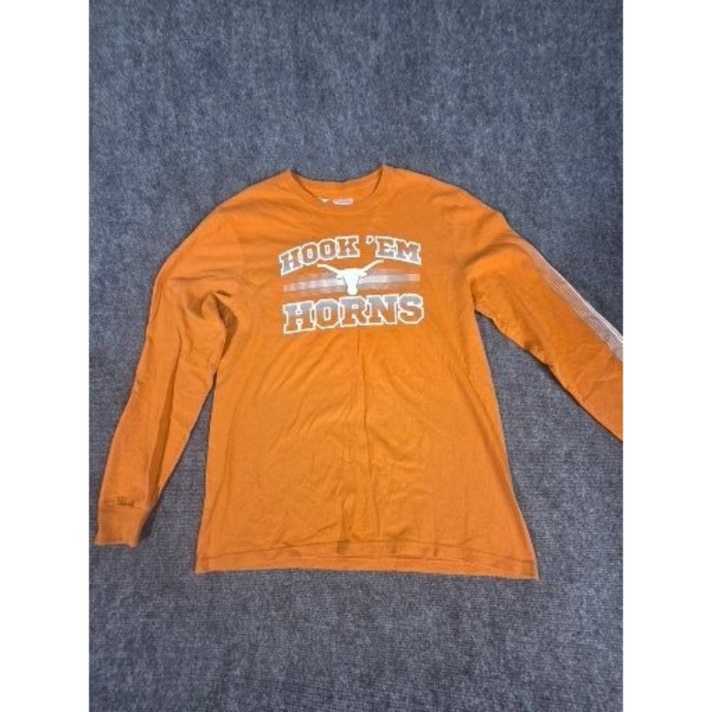 Longhorn Apparel University of Texas Hook Em Horns‎ Long Sleeve T-Shirt Orange L